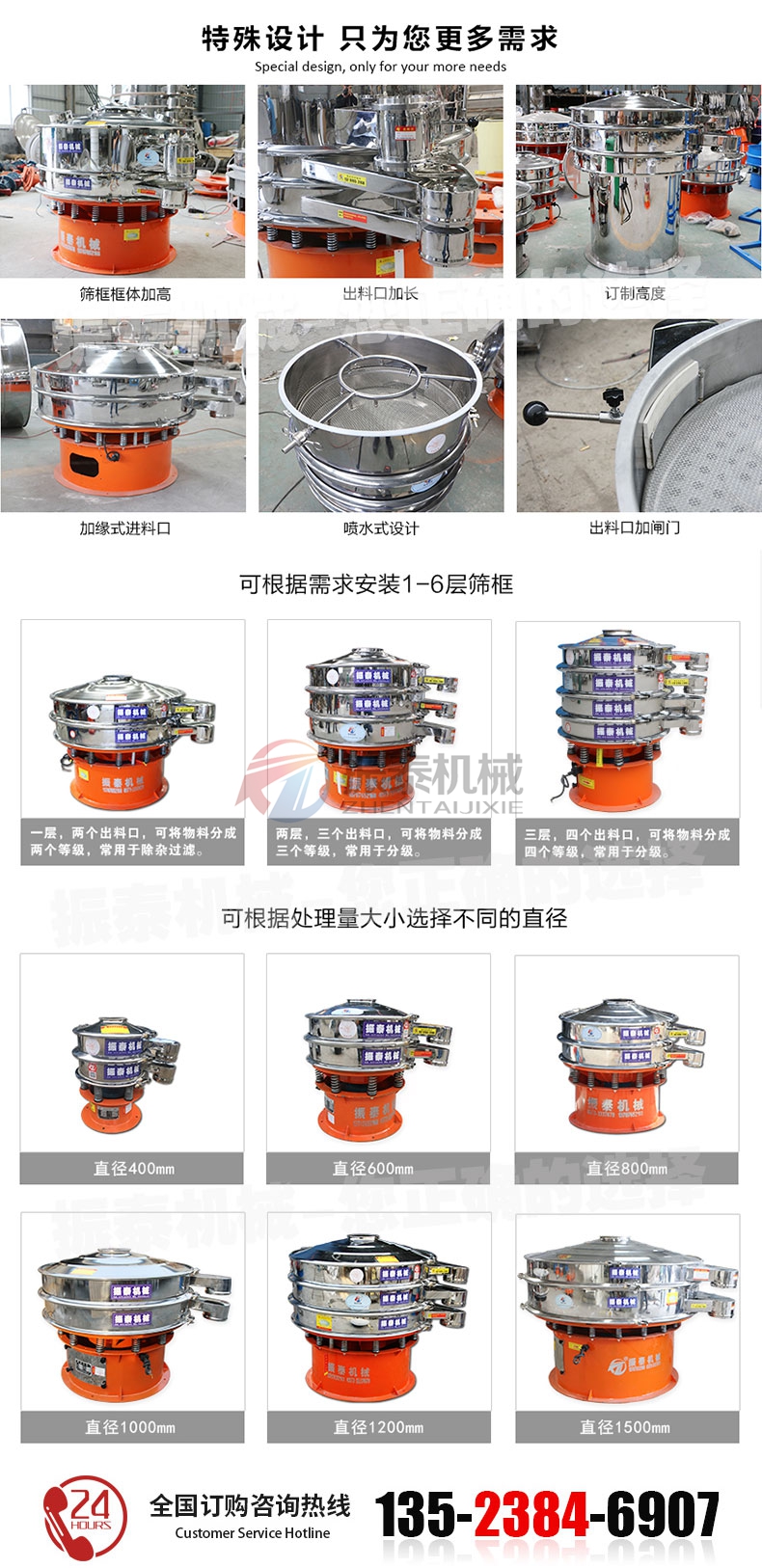 花粉振動篩型號規(guī)格